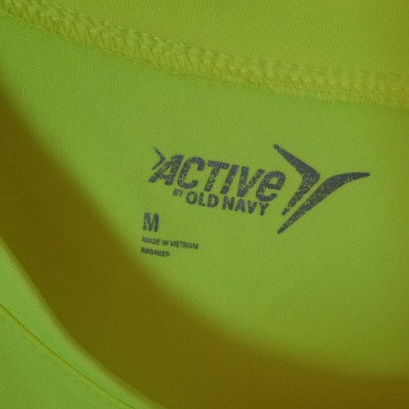 Old Navy Active Mens Neon Short Sleeve Shirt Size M - Picture 3 of 3